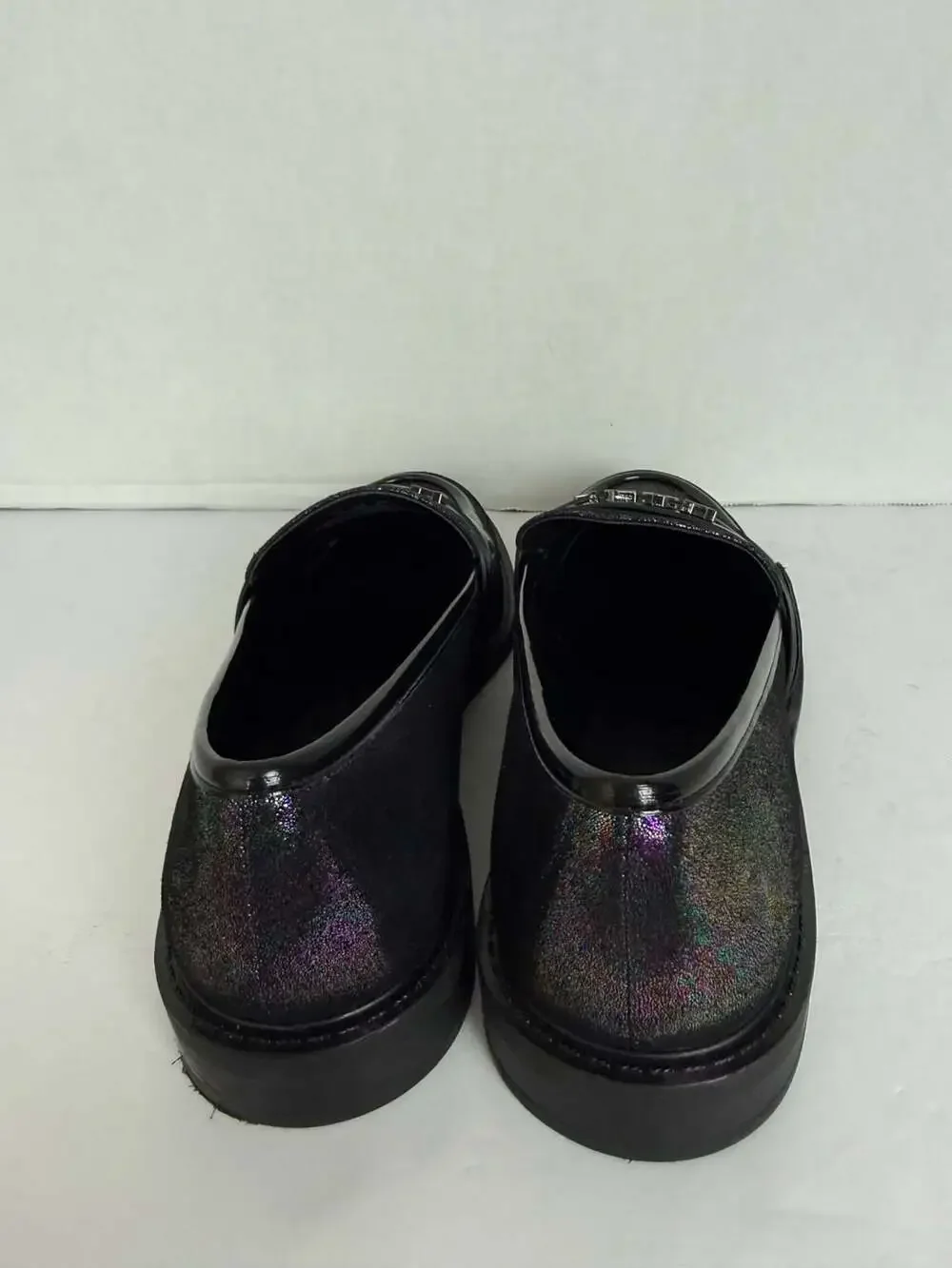 Karl Lagerfeld Paris Randall Iridescent Glitter Loafers with Metal Logo